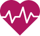 Icon of Heart with heartbeat line through it